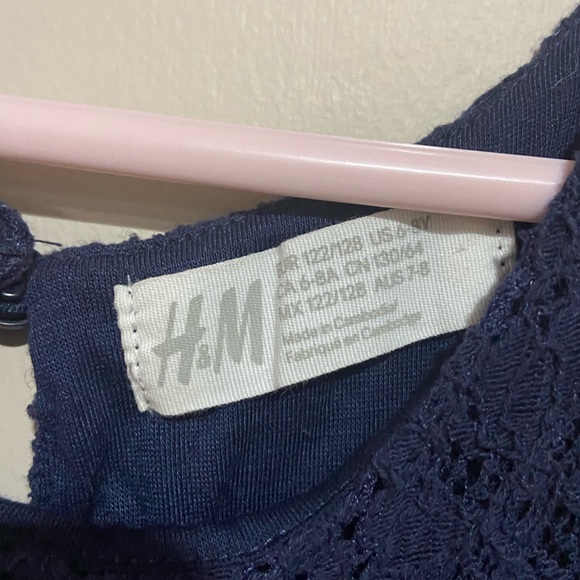 H&M Girls Size 6-8 Blue Dress - Picture 4 of 5